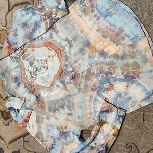 Handcrafted tie-dyed button up